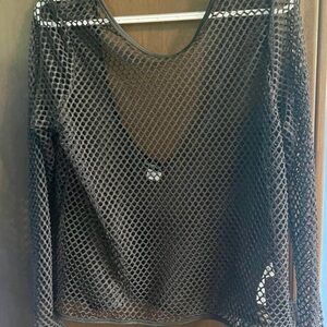 Reebok Black Mesh Women's top